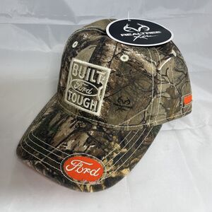 Built Ford Tough Camo Hat Baseball Realtree Camouflage Orange Adjustable - New